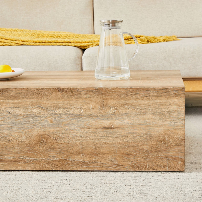 Elevate Your Living Space With This Modern MDF Coffee Table That Showcases Smooth Light Colour Teture Patterns It Is Characterized By Stylish Design**