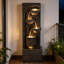 Fontaine d'intérieur/extérieur à 3 niveaux en cascade de 99 cm (39 po) résistante aux intempéries avec éclairage DEL