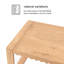Table basse rectangulaire en bois massif 48 po avec bords festonnés Leidesdorff