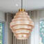 Luminaire suspendu simple en verre ambré Pagoda