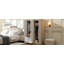 Garde-robe 4 portes avec tiroirs, tablette et tringle, blanc