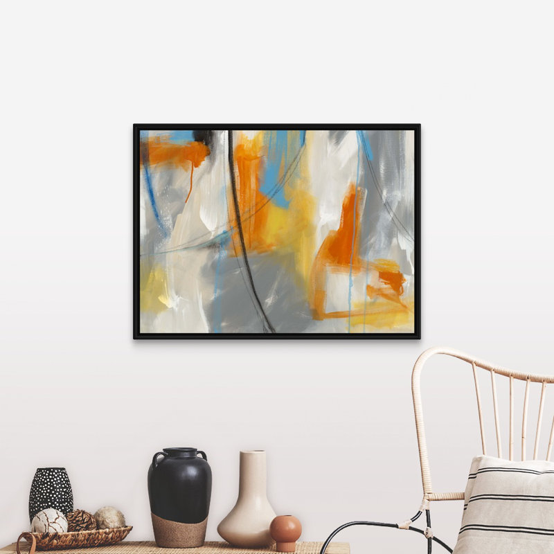 « Form II » par SISA Jaspe, reproduction d’art, Cadre noir, H 14 po x l 18 po x 1,75 po