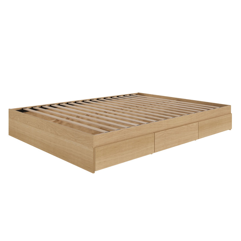 Dunton Platform Storage Bed, Queen, Natural Maple