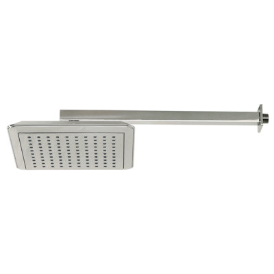 Kingston Brass Shower Scape 9-5/8-Inch Square Raindrop ABS Shower Head with 15-3/4-Inch Shower Arm