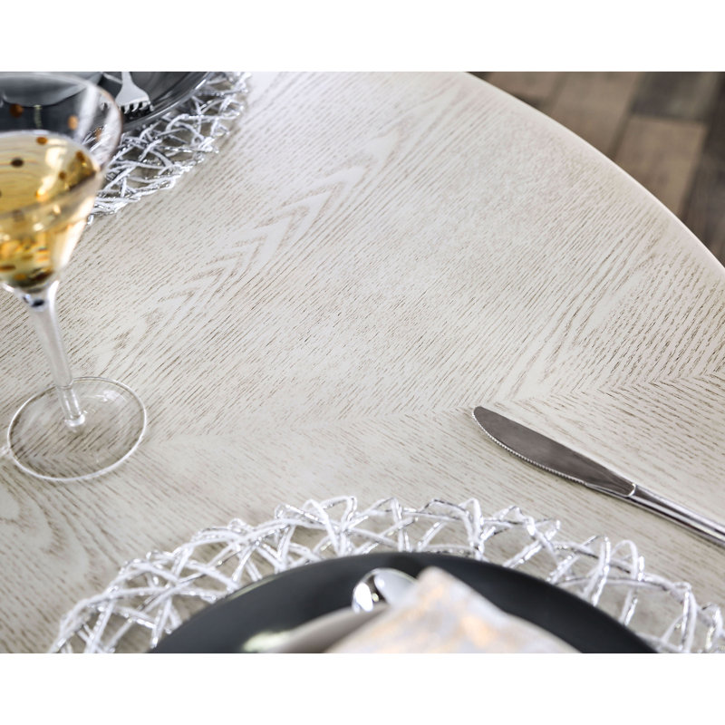 Table de salle à manger Aphrodite, Blanc antique