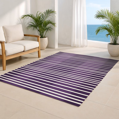 Tapis intérieur / extérieur mauve HorizontalStripes