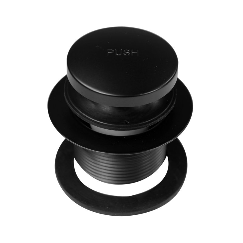 Sch. Ensemble de drain de baignoire 40 pieds en PVC avec trop-plein à un trou, Noir mat
