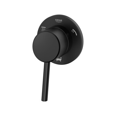 Garniture de robinet de douche à inverseur à 3 voies à poignée simple Concetto ™