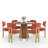 Mid Century Wooden Round Pedestal Dining Table Sets-938776556-938776558-922750556