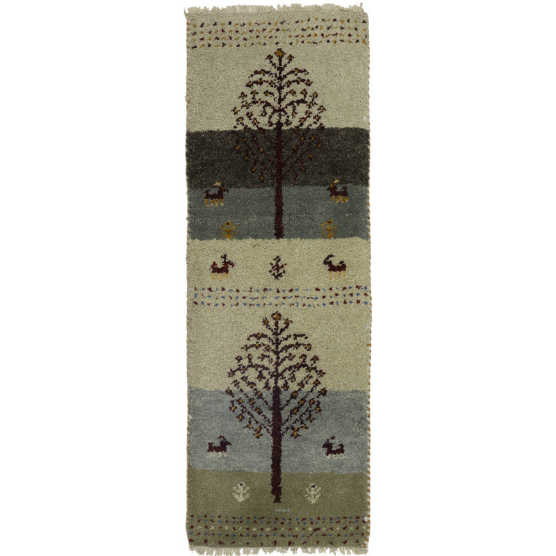 Tapis multicolore tribal 1 x 4 Indo Gabbeh