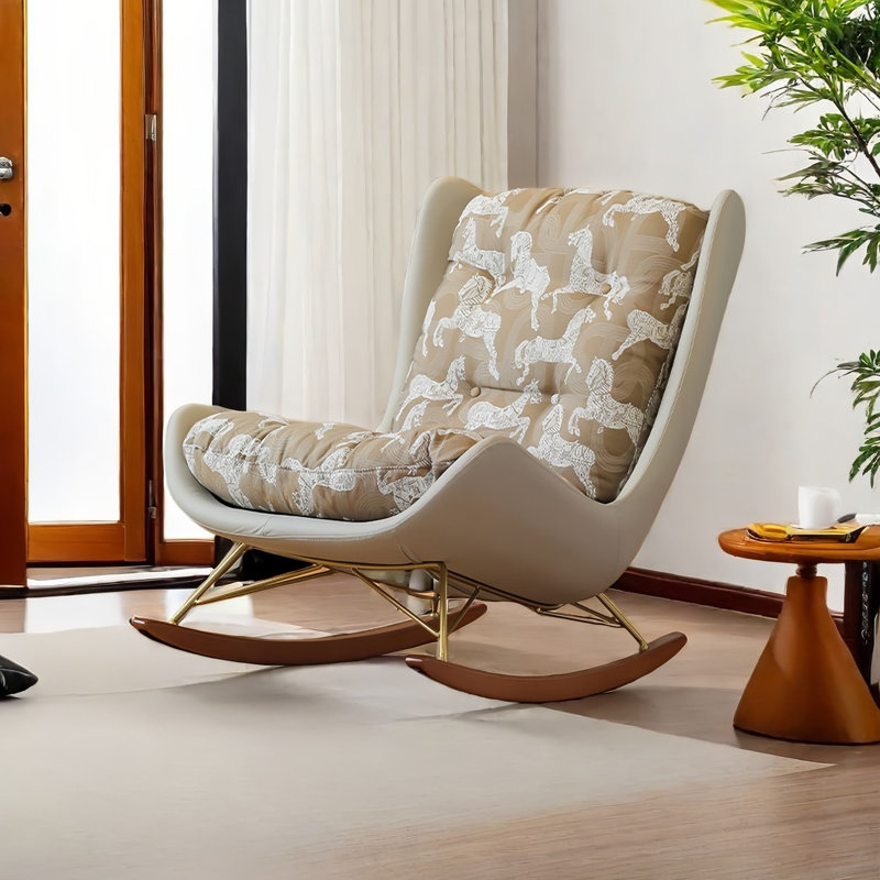 Chaise berçante moderne rembourrée