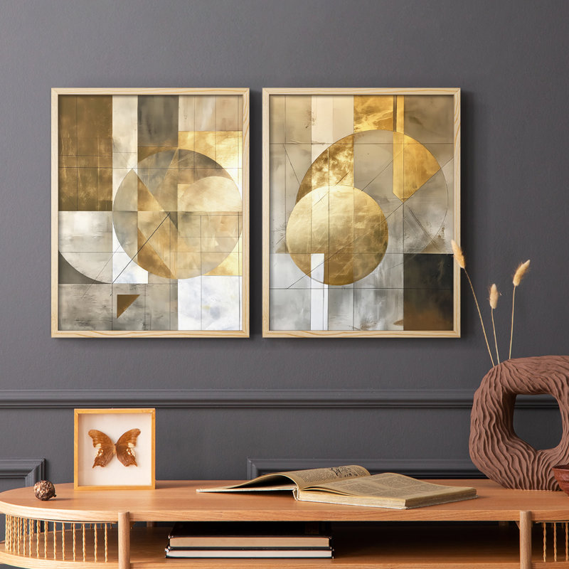 ABSTRACT Series CXVIII - Reproduction encadrée de qualité supérieure - prête à être accrochée - aucun clou requis - aucun clou requis