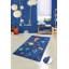 Tapis rectangulaire bleu / vert en velours tissé à la machine Quintrell-748885075