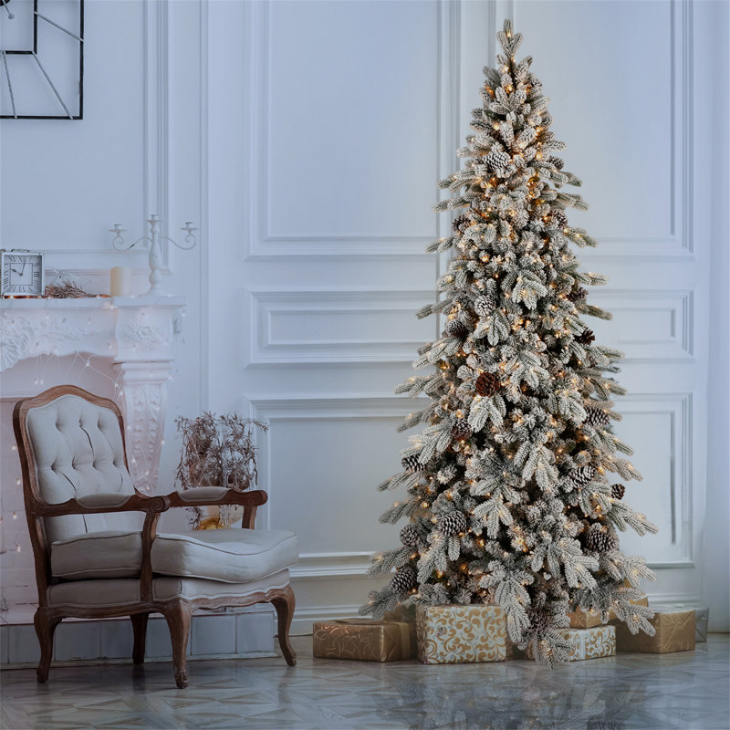 Arbre de Noël 9 pi avec 1250 lumières DEL blanc chaud - 2138 pointes, H 8 pi