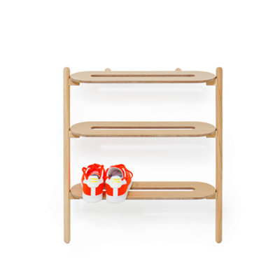 Phillipa 9 Pair Solid Wood Shoe Rack