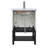 24" Bathroom Vanity With White Ceramic Sink & Hot And Cold Faucet , Freestanding Bathroom Cabinet With 2 Storage Doors And Open Iron Shelf For Bathroom-1496571079