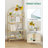 Bookcase Bookshelf, Tempered Glass Bookshelves, Slim Shelving Unit for Bedroom, Bathroom, Home Office, Steel Frame, 5 Tier Gold-1700388885-1704971480