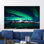 Toile imprimée Aurora Borealis: paysage nocturne envoûtant, toile tendue 1P