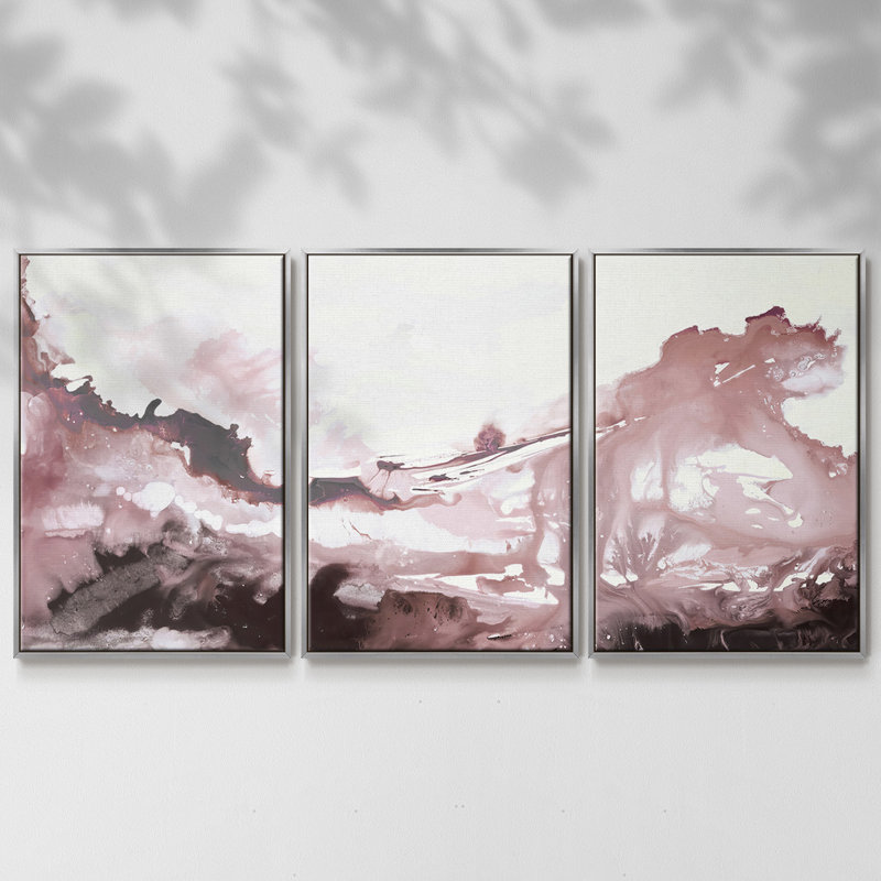 UHIB411ALTV1 - Multi Piece Framed Canvas, 36" H x 75" W, Silver Framed