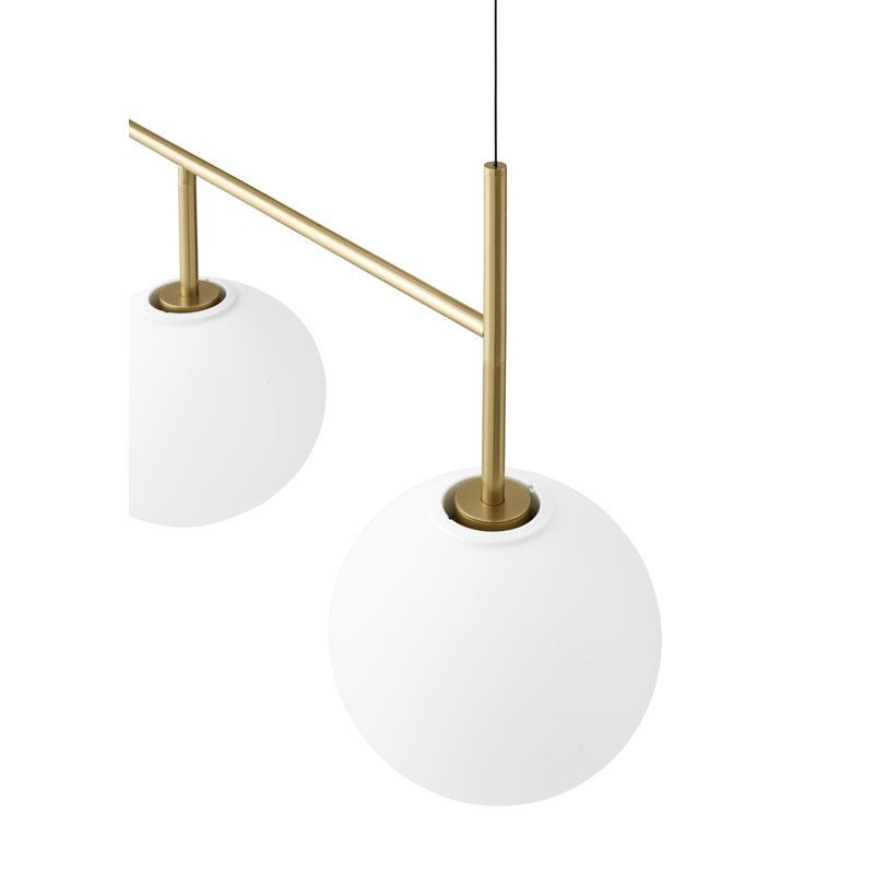 TR Bulb Series 4 - Light Pendant, Matte Opal, Polished Steel