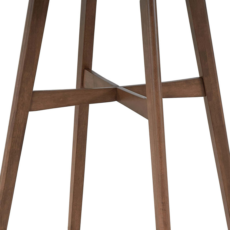 31.5" Oversize Wooden High Top Round Bar Table, Walnut