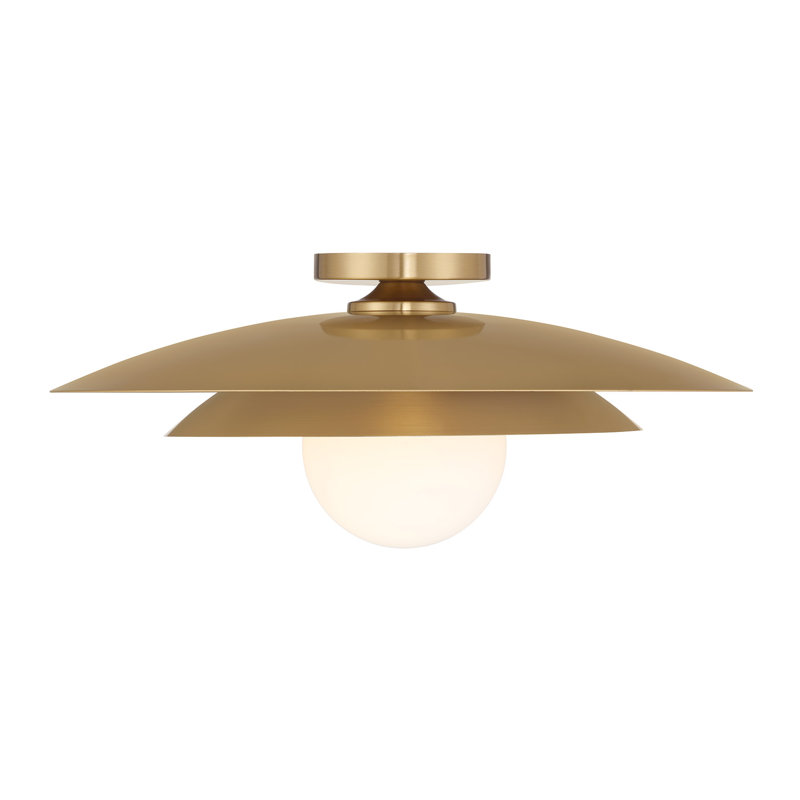 Sherrer 1-Light Ceiling Light in Brass, Brass