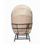 Fauteuil à œufs Modern - structure en acier thermolaqué avec coussin en polyester et auvent rétractable - taupe