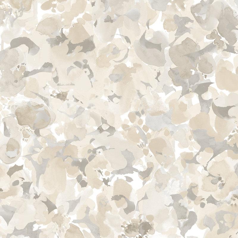 Rouleau de papier peint L 33 pi x l 20,5 po Bloom, Beige / Brun, L 33 po x l 20,5 po