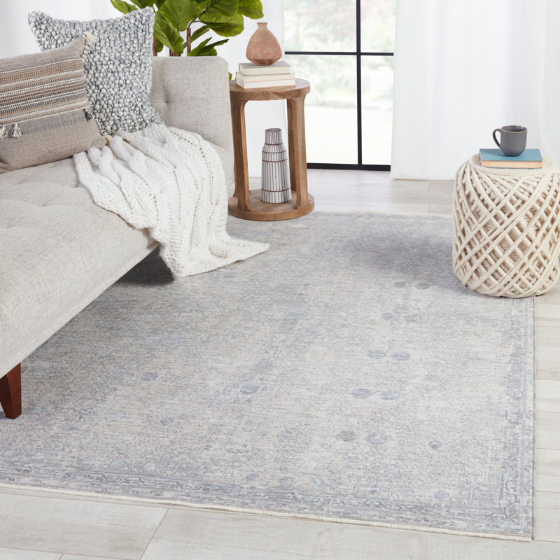 Tapis gris clair Devoria, Rectangle 6 pi x 9 pi
