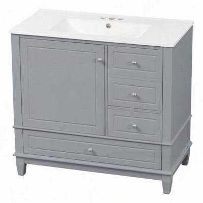 Meuble-lavabo 36 po avec lavabo en céramique