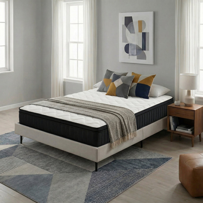 14 In Hybrid Mattress Spring Gel Memory Foam, Mattresses In A Box, King, 14"