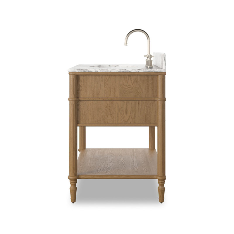 Toulouse 36'' W Single Vanity, Washed Blonde Oak Veneer