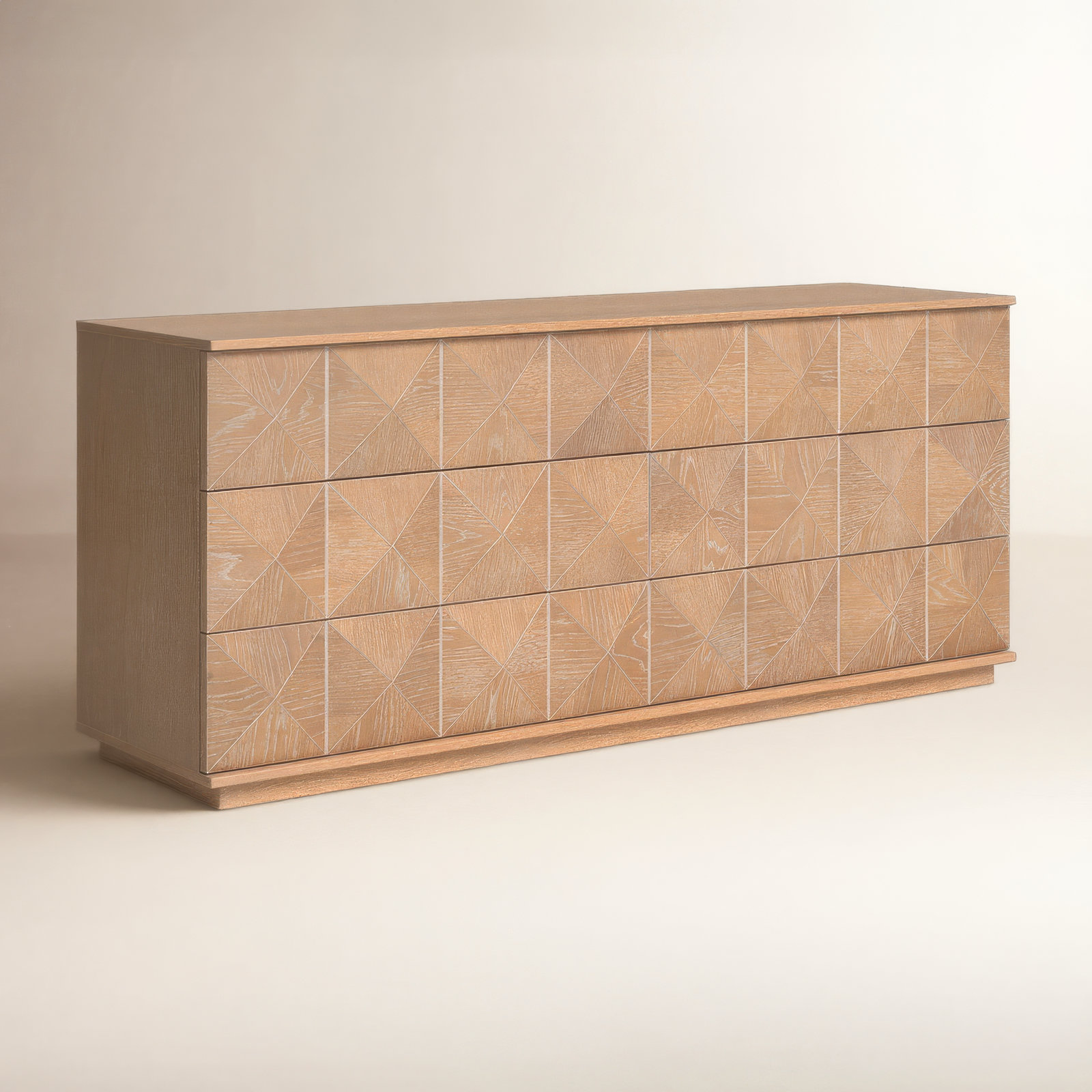 Iriye 63" W 6-Drawer Double Dresser, Natural