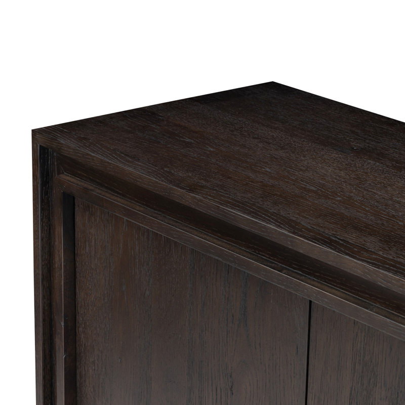 Chalmers Media Console-Weathered Oak, Weathered Oak