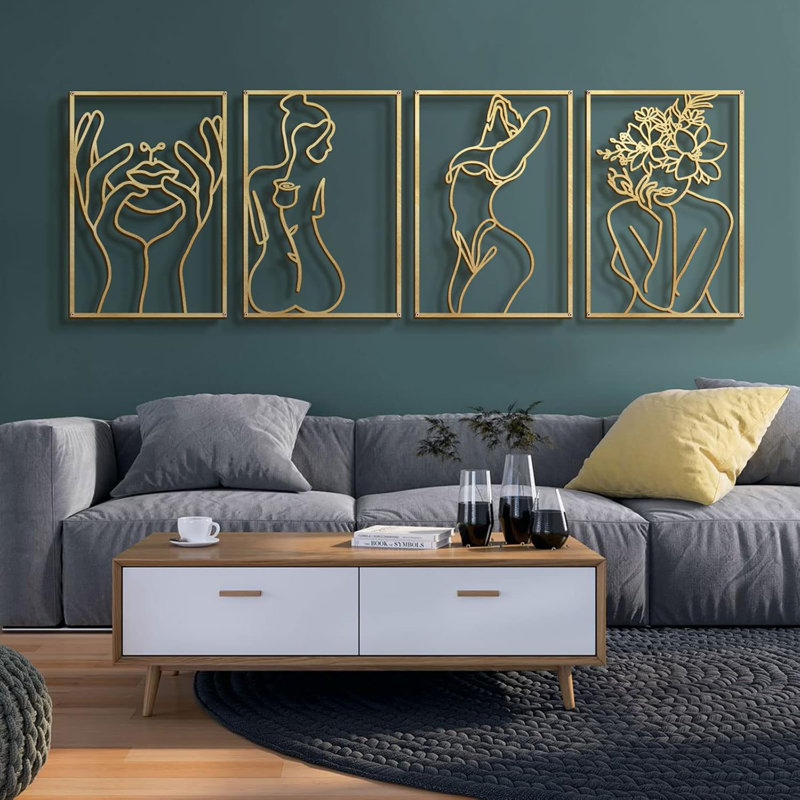 Extremely Simple Line True Metal Wall Art