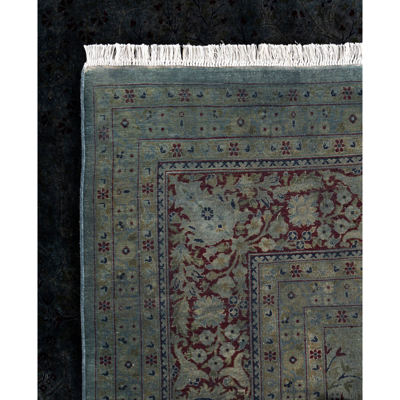 Overdyed One-of-a-Kind 9' 4" x 18' 8" Hand Knotted Area Rug
