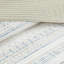 Ensemble de courtepointe 3 pièces Seersucker Taupe / bleu double / grand