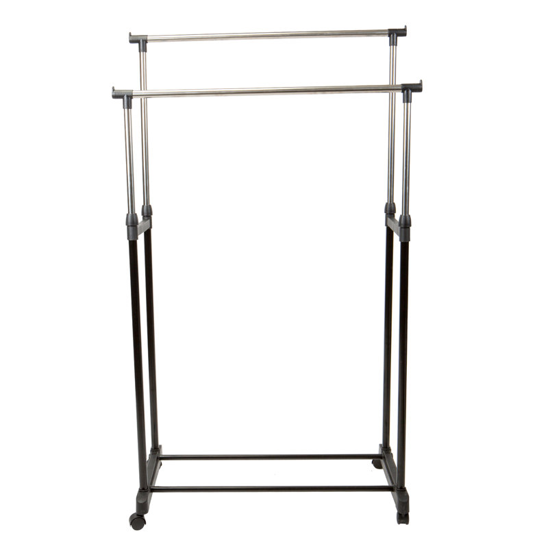 Porte-vêtements roulant à hauteur ajustable à double étage 32 po Fairbanks