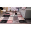 Tapis rosé / crème / noir à motif géométrique Cobina-37328459