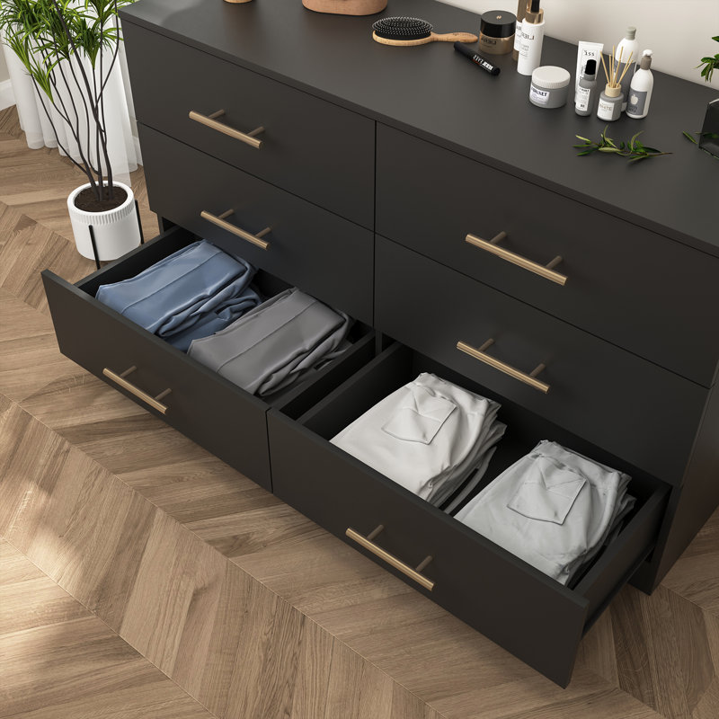 Blayre 47.25'' W 6 - Drawer Dresser, Black