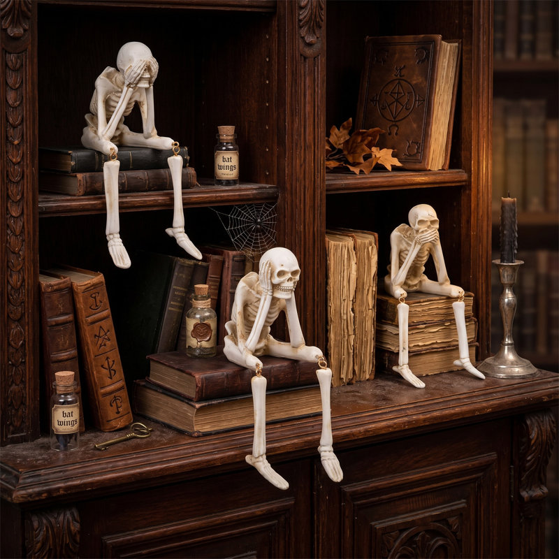 Squelette d'Halloween pour l'intérieur de la cheminée