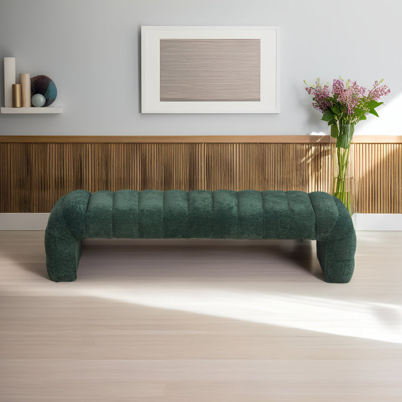 Banc rembourré 69,6 po, Vert