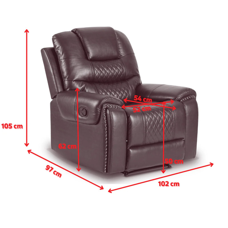 Bostin 102cm Wide Chenille Standard Recliner