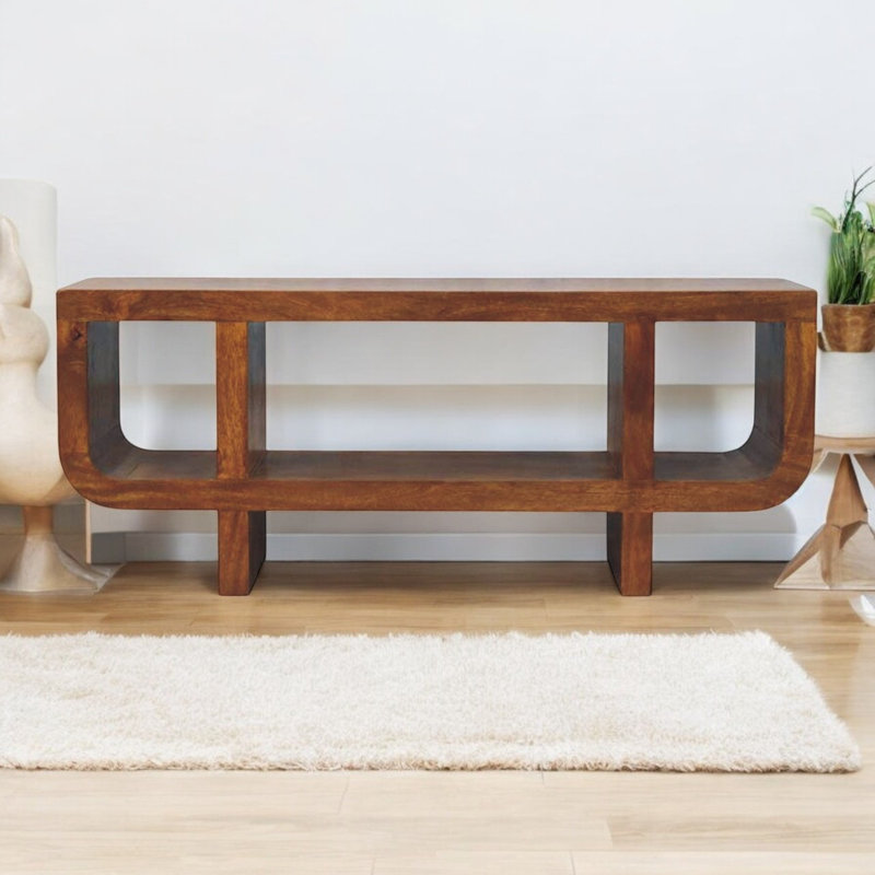 Nanafalia Solid Wood 50cm H Media Shelves