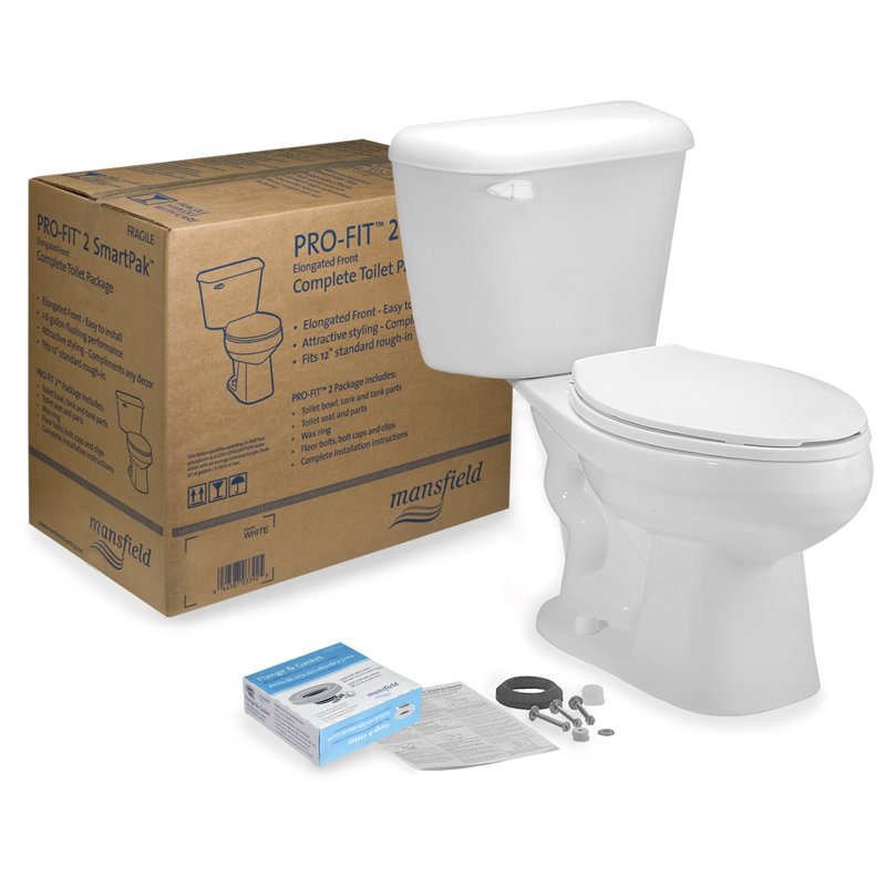 Mansfield Plumbing Products Pro-Fit 2 1.28 Gallons GPF Elongated Comfort Height Kit (Seat Included)