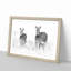 Two Zebras - Picture Frame Painting Print-56733653-56733654