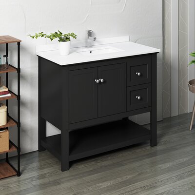 Manchester 42"" Free-Standing Single Sink Bathroom Vanity Set -  Fresca, FCB2340BL-CWH-U