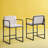Elegant Counter Height Bar Stools Set of 2 – Upholstered Seats, Metal Frame, and Armrests for Kitchen Island or Home Bar-1308365773