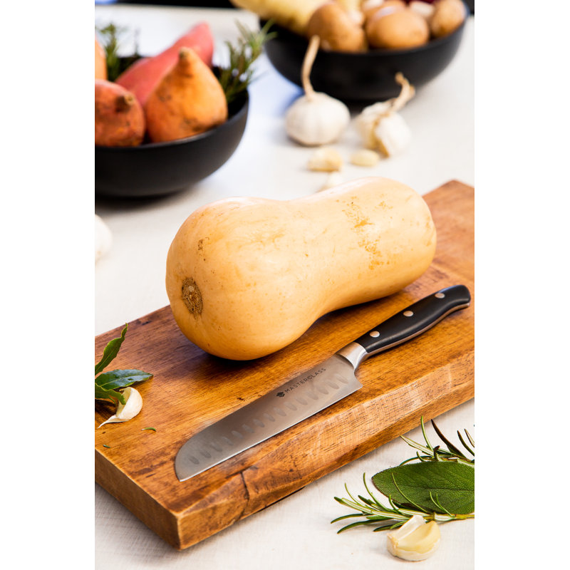 MasterClass Edgekeeper 14cm Hollow Edge Santoku Knife