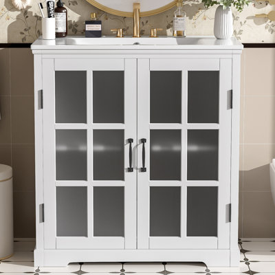 30'' Single Bathroom Vanity With Ceramic Top